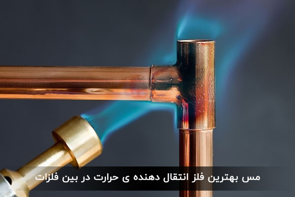 مس بهترین فلز انتقال دهنده ی حرارت در بین فلزات